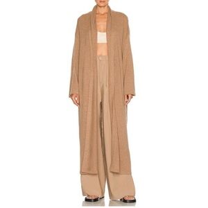 Weekend Stories Revolve Wool Yak Reed Blend Long Cardigan Duster Medium